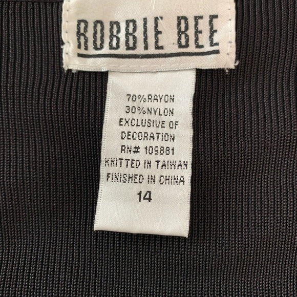 Robbie Bee Women’s Black Cardigan Sweater Size 14 - Picture 6 of 15